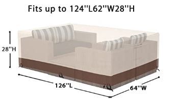 Tuyeho Patio Furniture Set Cove-Black : 126x64x2