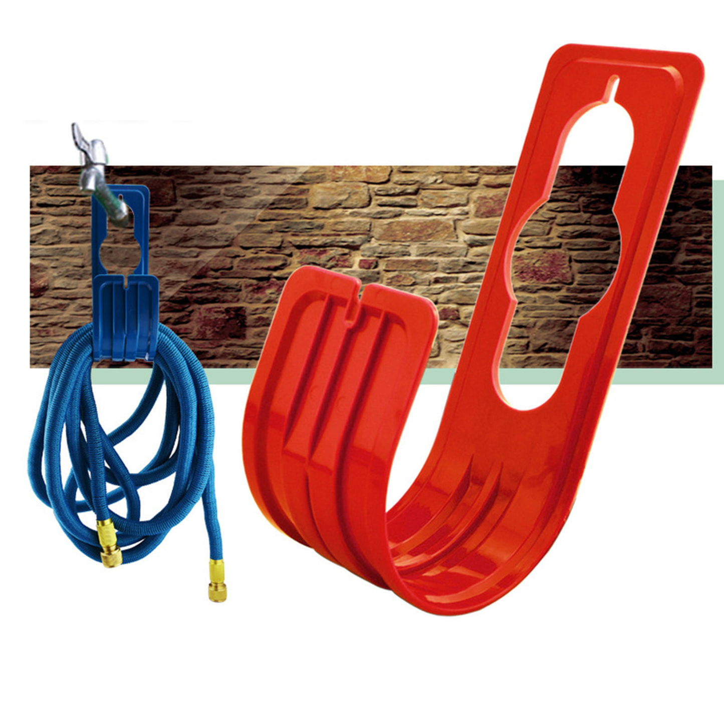 TANGNADE Durable Fast Delivery 3PC Garden Pipe Hose Watering Hook Hose Hanger Storage Rack Reel Hook Hardware > Hardware Accessories > Tool Storage & Organization > Garden Hose Storage LIKE DESIGN Red