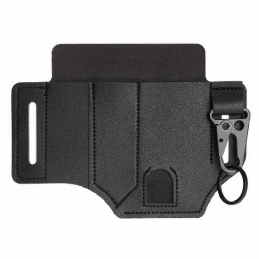 1Pc Outdoor Multitool Leather Sheath Pocket Organizer Belt Camping Sheath Organizer