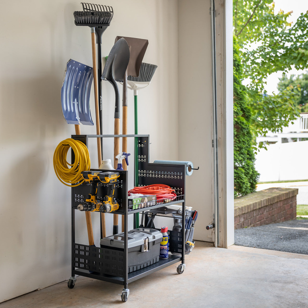 Teal Triangle Freestanding Tool Organizer