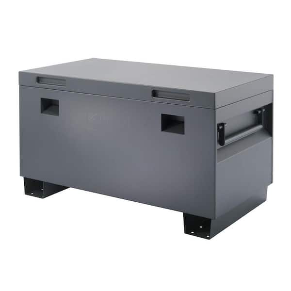 45 in. Job Site Gray Box Matte Rust Powder Coated Metal Storage