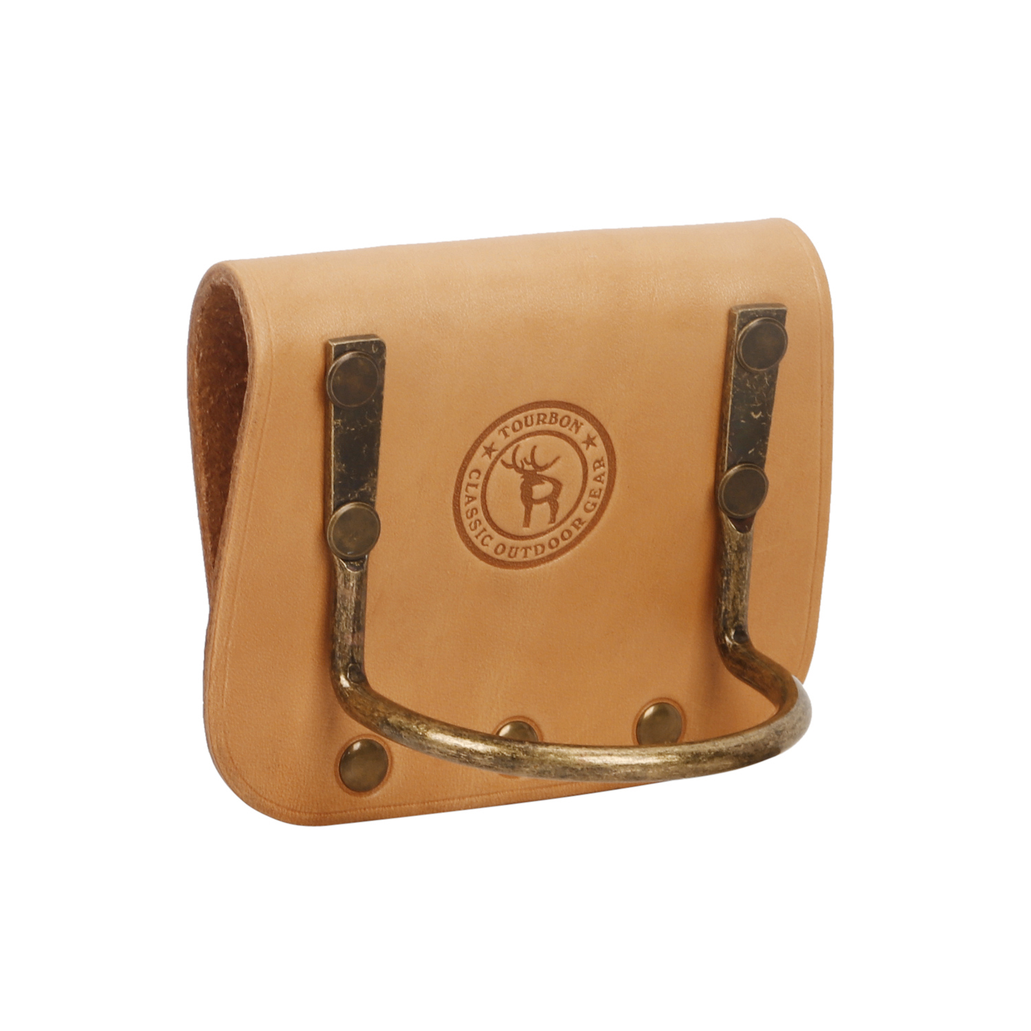 TOURBON Leather Belt Tool Holster Steel Loop Hammer Carrying Holder Hardware > Hardware Accessories > Tool Storage & Organization > Tool & Equipment Belts TOURBON Brown