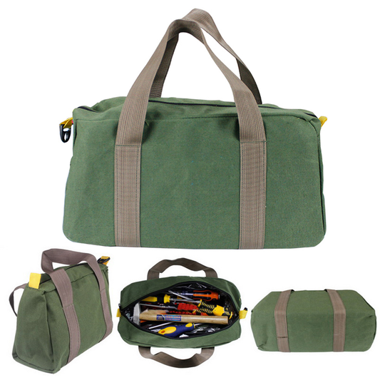 Walbest Wide Mouth Tool Bag, Canvas Heavy Duty High Capacity Handbag, Portable Multi-Function Tool Bag for Storage Wrench, Screwdrivers, Plier, Nails Hardware > Hardware Accessories > Tool Storage & Organization > Tool Bags LIKE DESIGN 14"