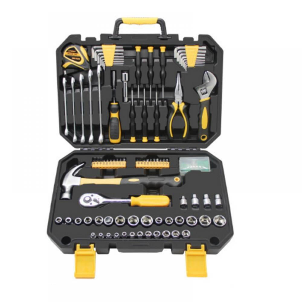 11Pcs Home Simple Tool Set Household Tool Kits Socket Set Screwdriver Wrench Set Home Repair Tools for DIY Hardware Hand Tools Toolbox Hardware > Hardware Accessories > Tool Storage & Organization > Tool Boxes 715155095 D(127PCS)