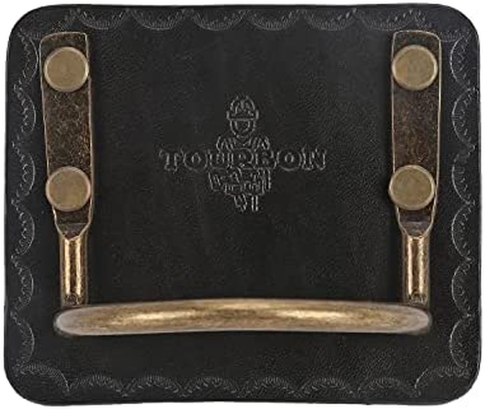 TOURBON Leather Belt Tool Holster Steel Loop Hammer Carrying Holder Hardware > Hardware Accessories > Tool Storage & Organization > Tool & Equipment Belts TOURBON Black - Type 1