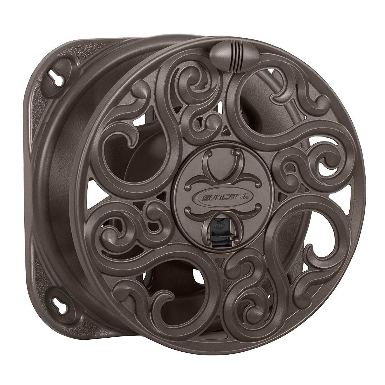 Suncast Sidewinder Decorative Bronze 60' Wall Mount Hose Reel Hardware > Hardware Accessories > Tool Storage & Organization > Garden Hose Storage Suncast 1 Pack