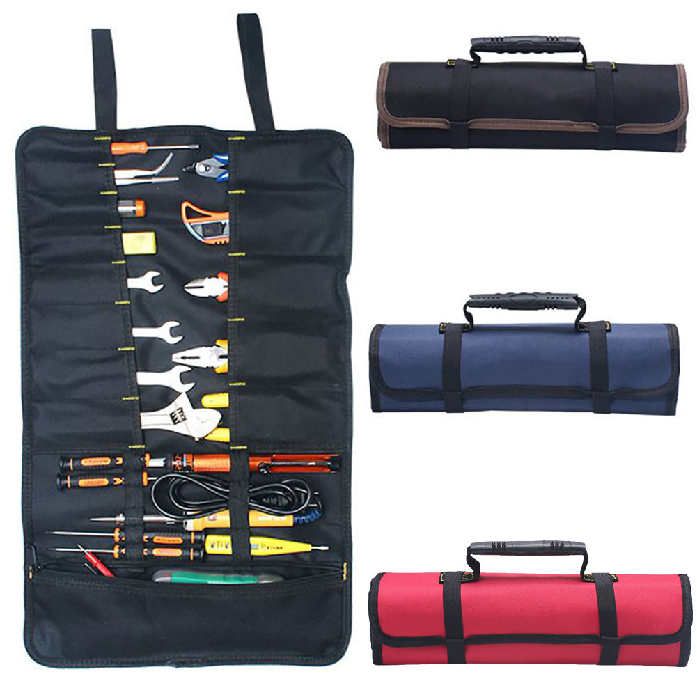 Windfall 1Pc Car Storage Oxford Canvas Roll Car Repair Tools Storage Bag Organizer Waterproof Portable Diagnostic Tools Auto Organizer Hardware > Hardware Accessories > Tool Storage & Organization > Tool Bags LIKE DESIGN Black