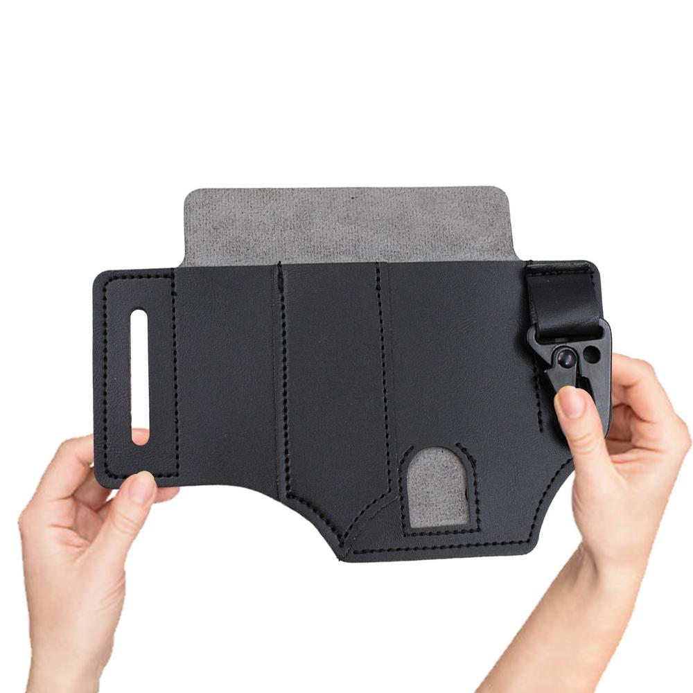 Yungwalm Multitool Sheath for Belt Multitool Sheath Leather Sheath Pocket Tool Pouch with Belt Clip Leather Tool Pouch Belt Holster Bag for Camping Handmade Practical Multitool Belt Sheath Excitement Hardware > Hardware Accessories > Tool Storage & Organization > Tool & Equipment Belts Yungwalm Black