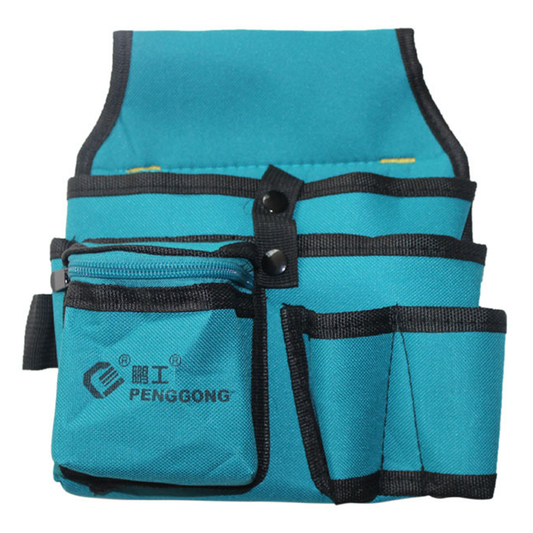 Windfall Canvas Tool Pocket Pouch Belt Small Pocket Tool Bag with Adjustable Nylon Belt Heavy Duty Professional Waist Work Pouch for Electricians Technician