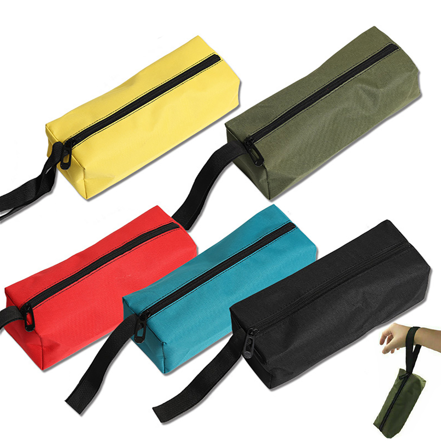 Spanner Case Wrench Pocket Organizer Plain Mini Tool Pouch Storage Bags Hardware > Hardware Accessories > Tool Storage & Organization > Tool Bags LIKE DESIGN 25x8.5x7cm / 9.84" *3.34" *2.75" Yellow