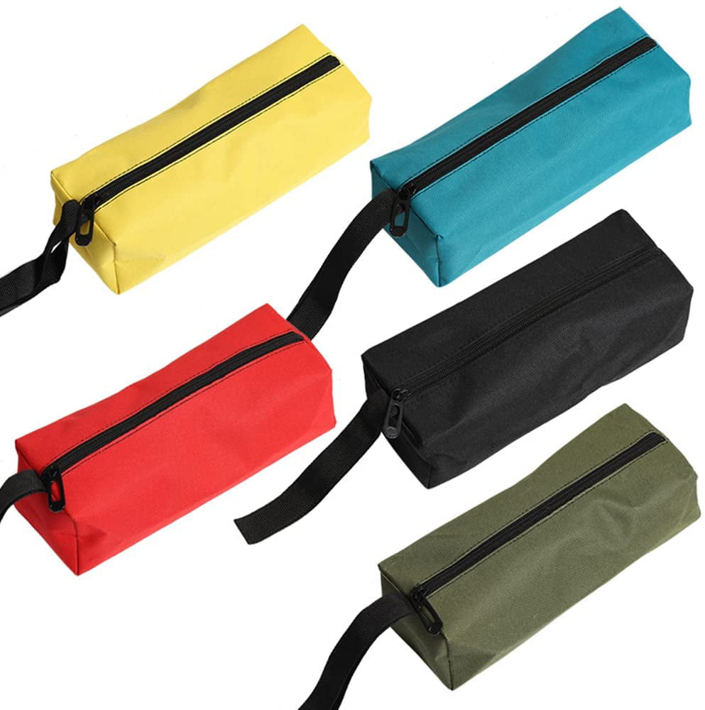 5 Packs Canvas Zippered Pouches, Multipurpose Zipper Tool Pouches Bags, Pencil Pouches, Zipper Organizer Storage Bag