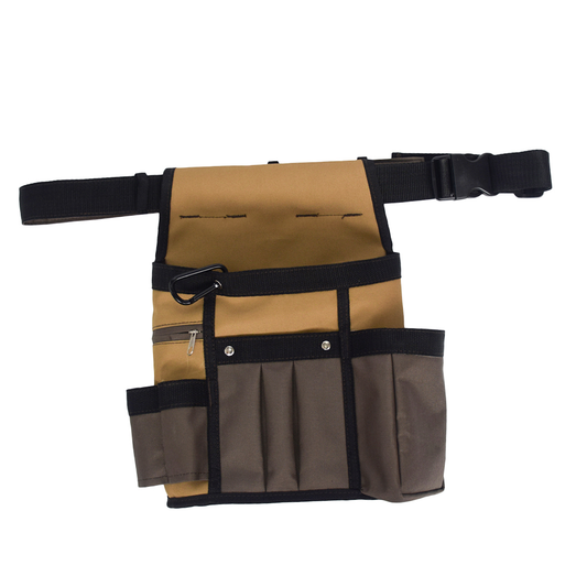 Slot Pouch Tool Belt Bag Electrician Carpenter Contractor Khaki Hardware > Hardware Accessories > Tool Storage & Organization > Tool & Equipment Belts SunniMix Khaki