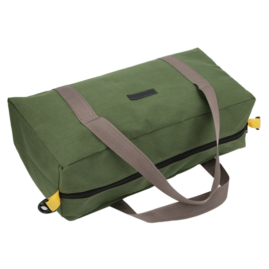 Tebru 20 Inches Waterproof Wide Mouth Electrician Storage Bag Canvas Portable Multifunctional Plumbing Gardening Tool Organizer