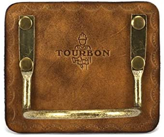 TOURBON Leather Belt Tool Holster Steel Loop Hammer Carrying Holder Hardware > Hardware Accessories > Tool Storage & Organization > Tool & Equipment Belts TOURBON Vintage Brown - Type 1