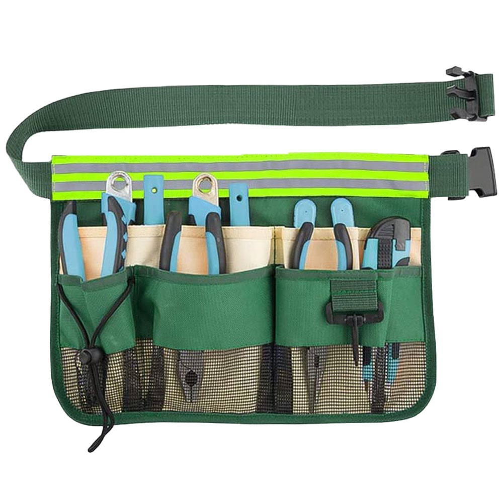 Tool Belt, Tool Bag 600D Oxford, Belt Pouch with Multi-Pocket for Gardening Construction Workers Mechanics Men Women (Green / Black) Hardware > Hardware Accessories > Tool Storage & Organization > Tool Bags LIKE DESIGN Green