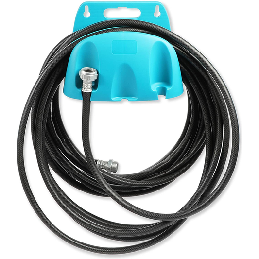Wall Mount Plastic Garden Water Hose Holder Hanger Hook Storage Stand, Blue 10"X6"X6"