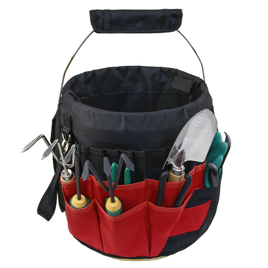 Valatala Bucket Organizer Tote Bag Garden Tool Kits 42 Storage Pocket Tool Organizer Waist Packs Tool Bag