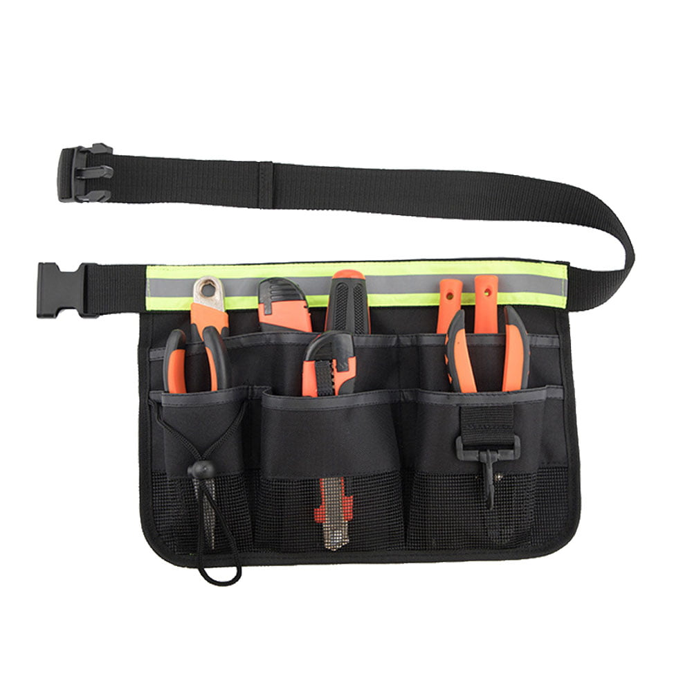 Tool Belt, Tool Bag 600D Oxford, Belt Pouch with Multi-Pocket for Gardening Construction Workers Mechanics Men Women (Green / Black) Hardware > Hardware Accessories > Tool Storage & Organization > Tool Bags LIKE DESIGN Black