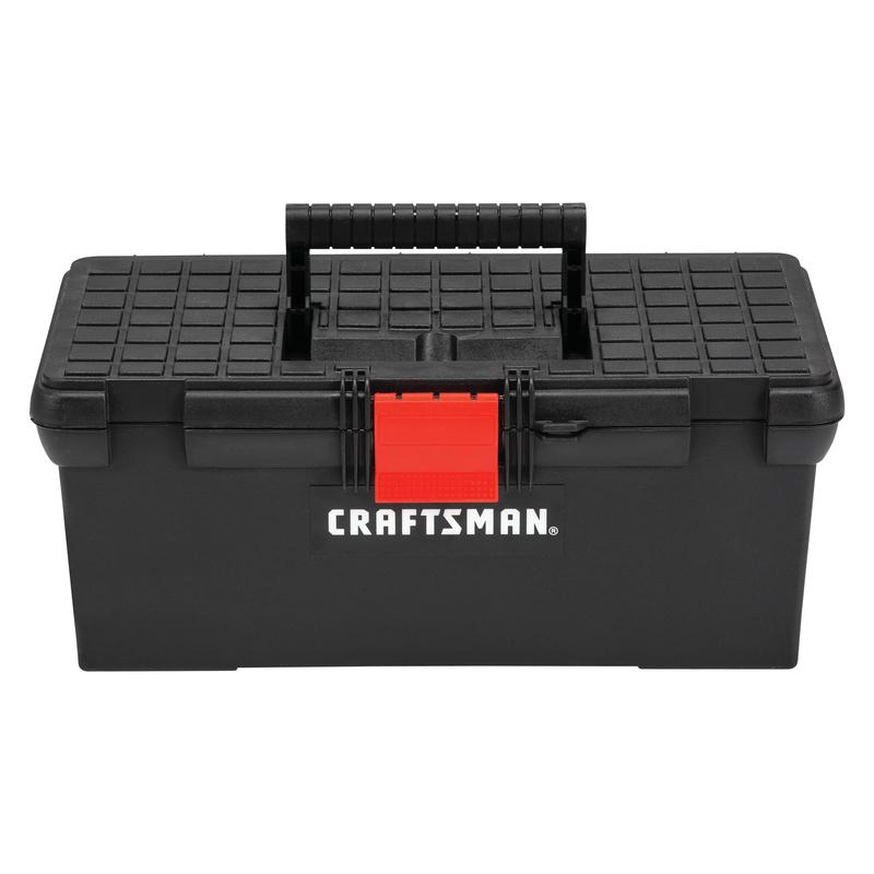 1PK Craftsman 16 In. Plastic Classic Tool Box 6.4 In. H Black