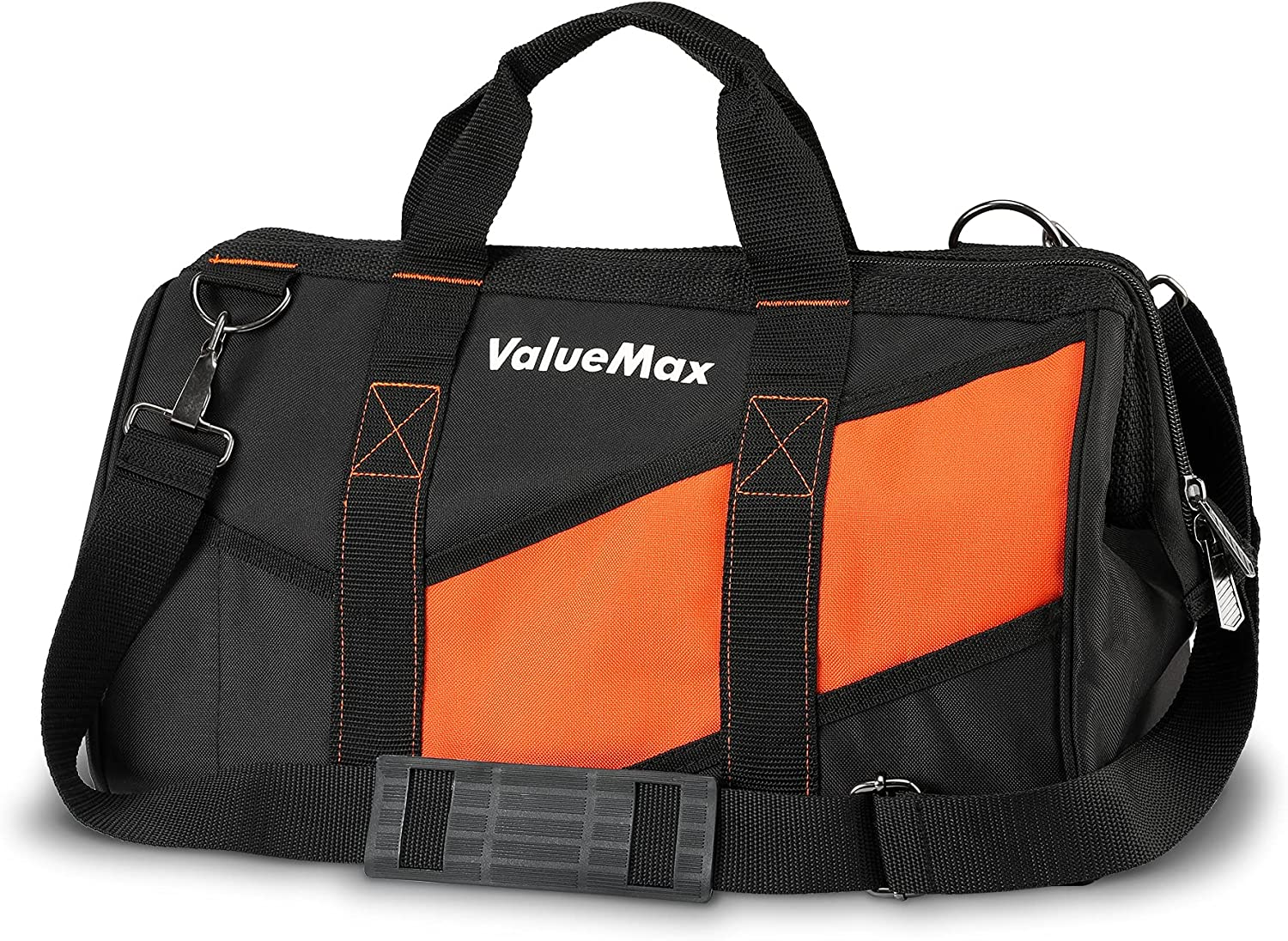 Valuemax 13-Inch Small Tool Bag, Wide Mouth Tool Bag with 12 Storage Pockets, Heavy Duty Orange Tool Tote Organizer Hardware > Hardware Accessories > Tool Storage & Organization > Tool Bags LIKE DESIGN 16"