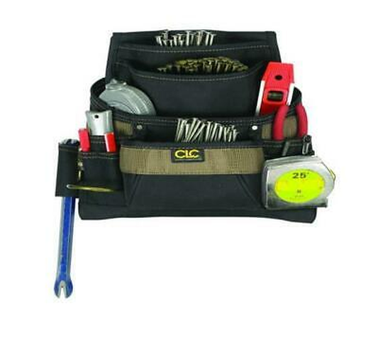 1PK CLC 1620 Toolworks Nail & Tool Bag, 11 Pockets