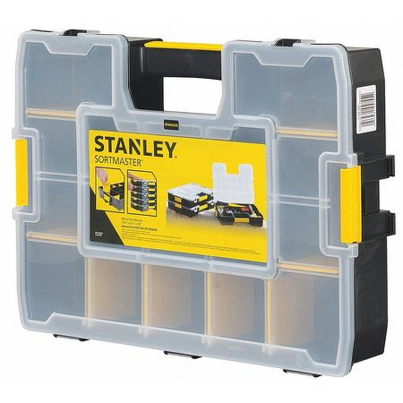 STANLEY Adjustable Compartment Box, Plastic, Black STST14027