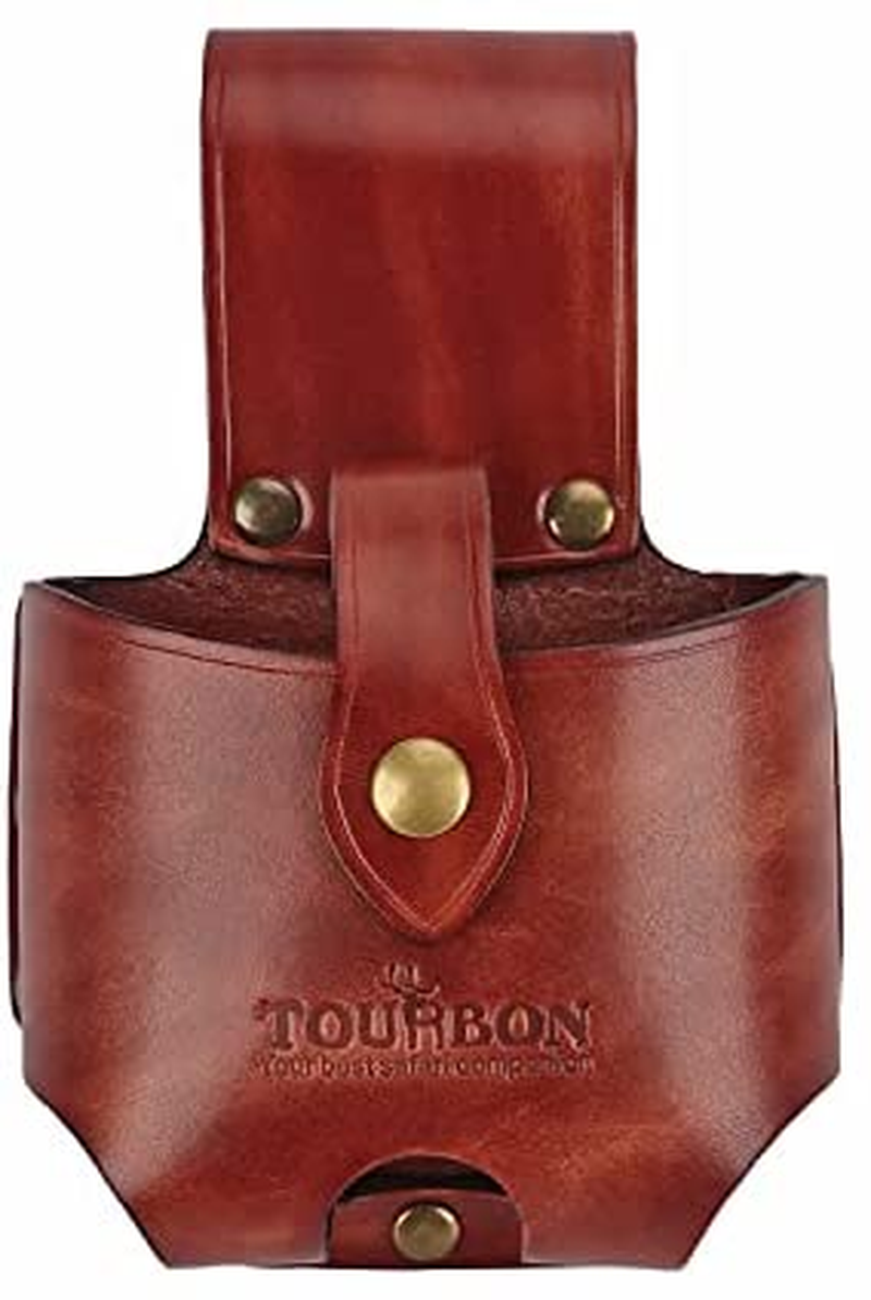 TOURBON Leather Tape Measure Pouch Belt Tool Carrier Holder Hardware > Hardware Accessories > Tool Storage & Organization > Tool & Equipment Belts TOURBON L