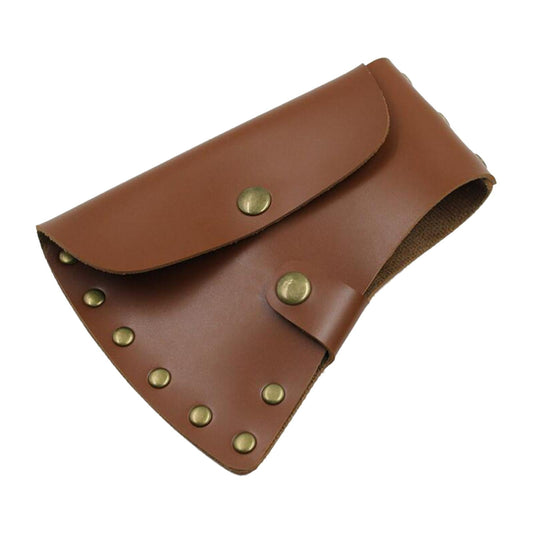 1 Piece Axe Holder Sheath Tool Holster Blade Guard Cover Carrier Hunting Accs Durable PU Leather Brown Kit Axe Head Cover for Hiking Camping S Hardware > Hardware Accessories > Tool Storage & Organization > Tool Sheaths DYNWAVE L